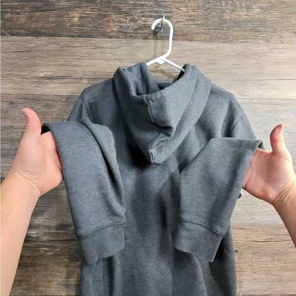 Old Navy Gray Hoodie with White Stripes - Picture 5 of 9